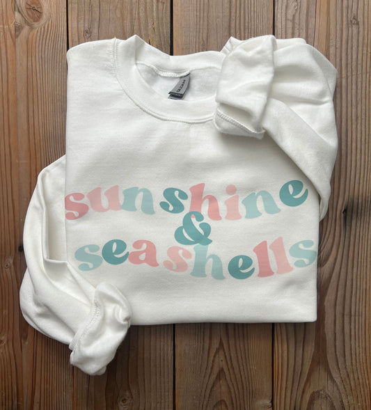 Sunshine and Seashells crewneck sweatshirt