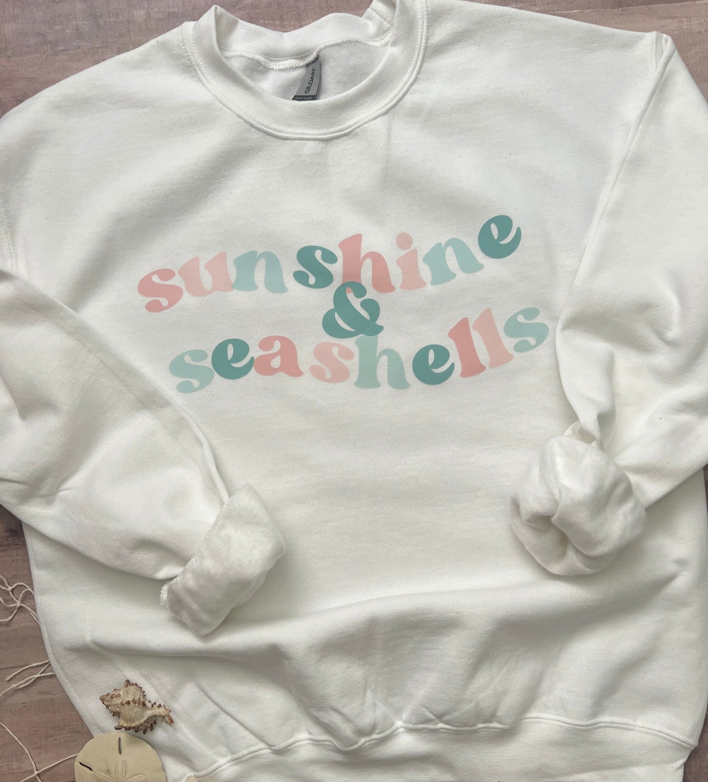 Sunshine and Seashells crewneck sweatshirt