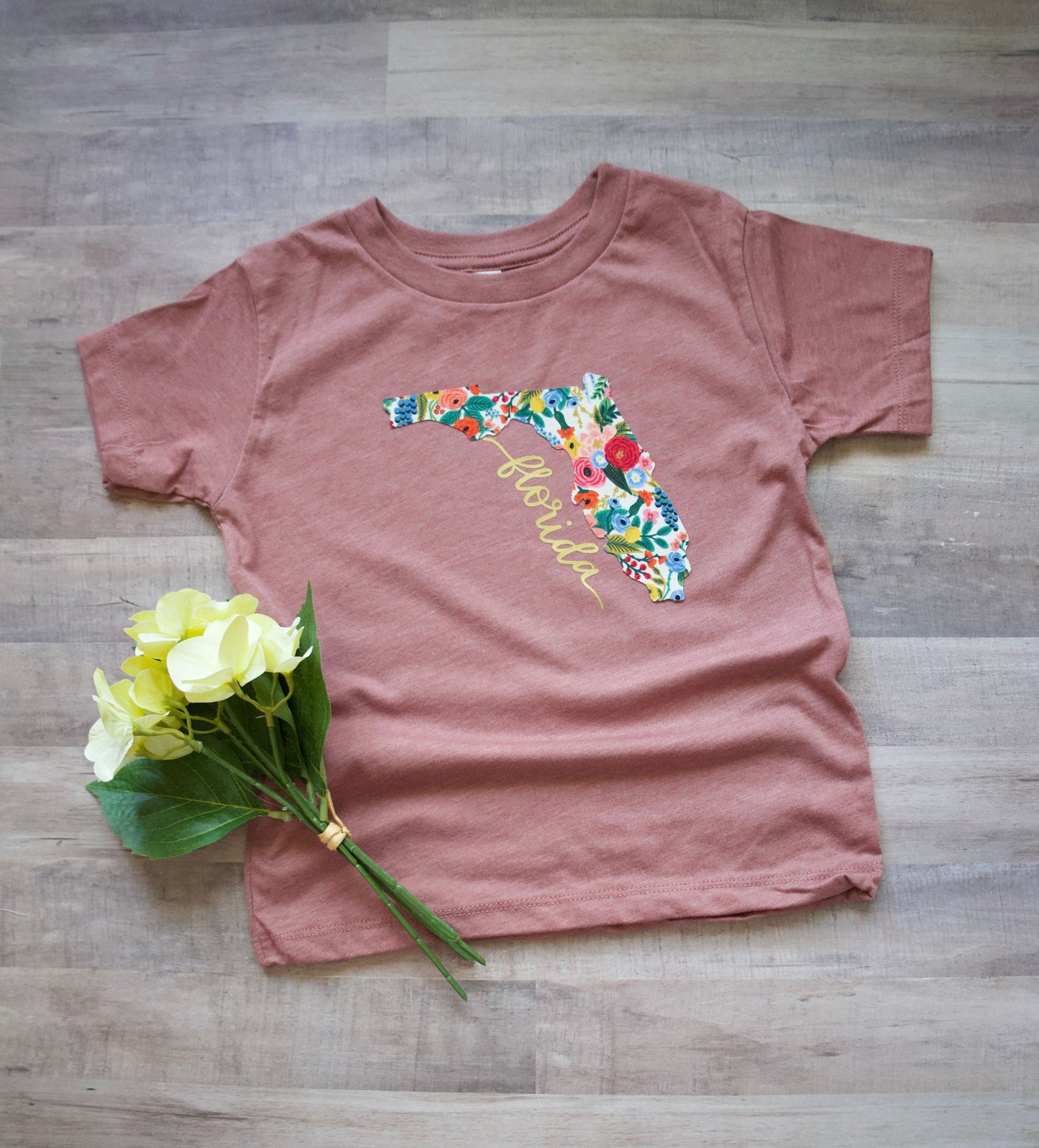 Florida bright floral tee for toddler/girls