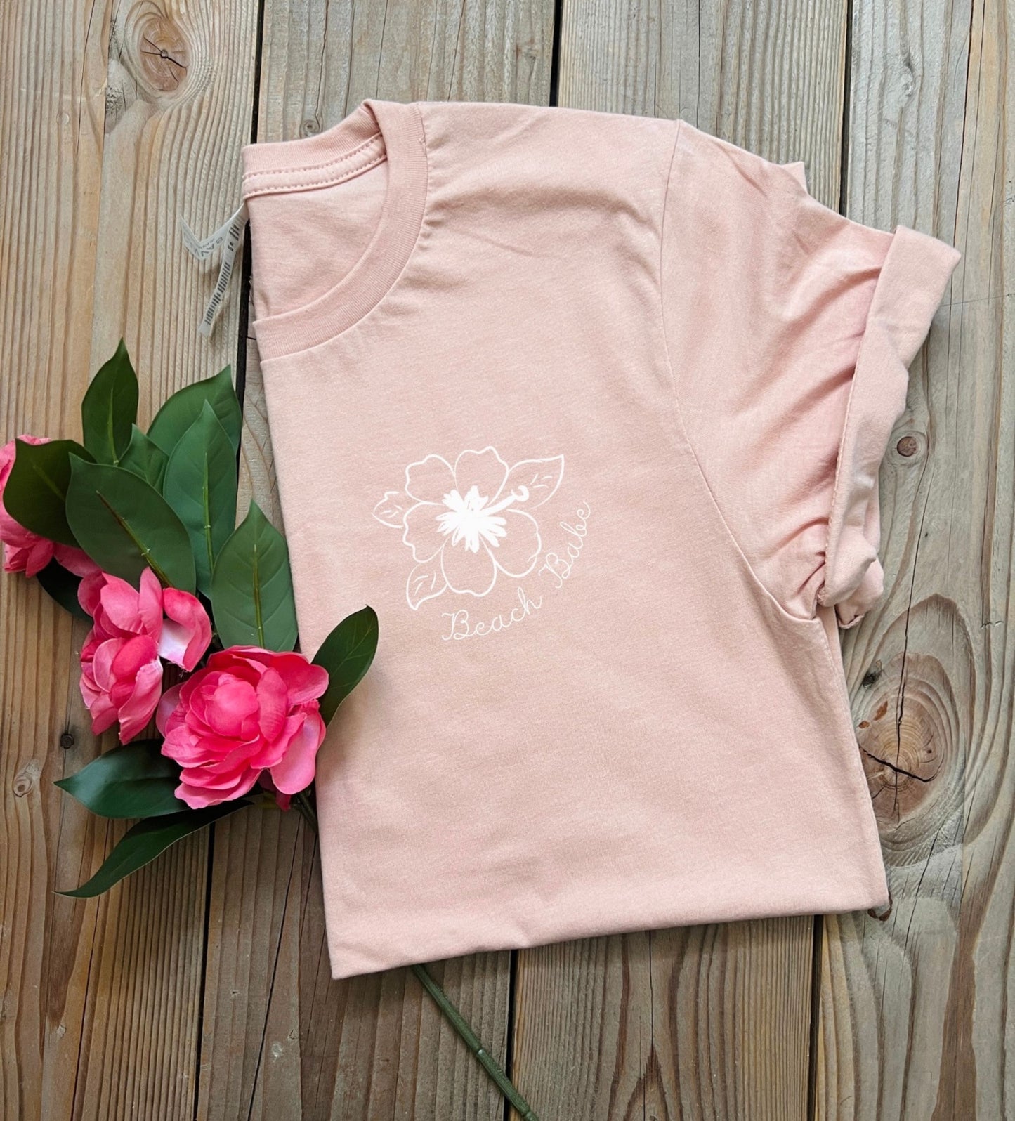 Beach Babe flower t-shirt