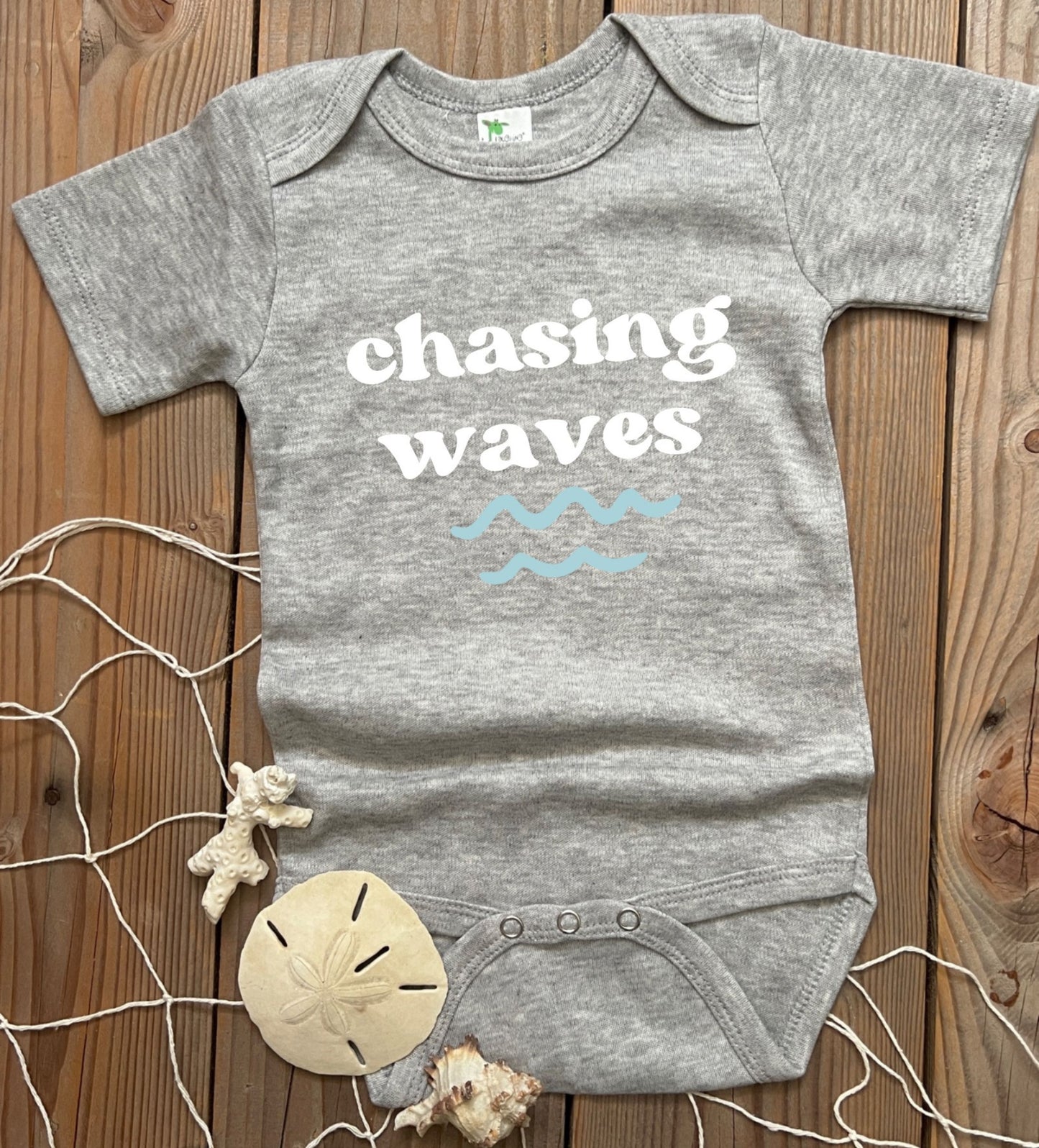 'Chasing Waves' baby boy bodysuit