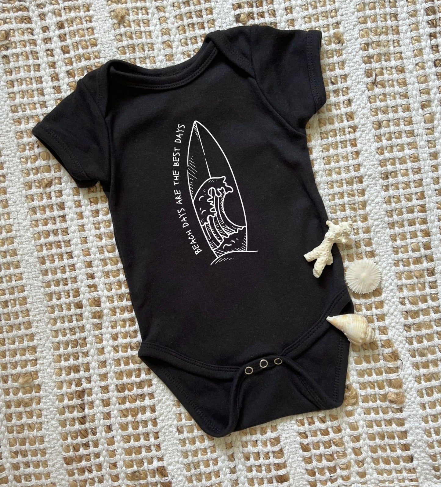 Surf board baby boy bodysuit