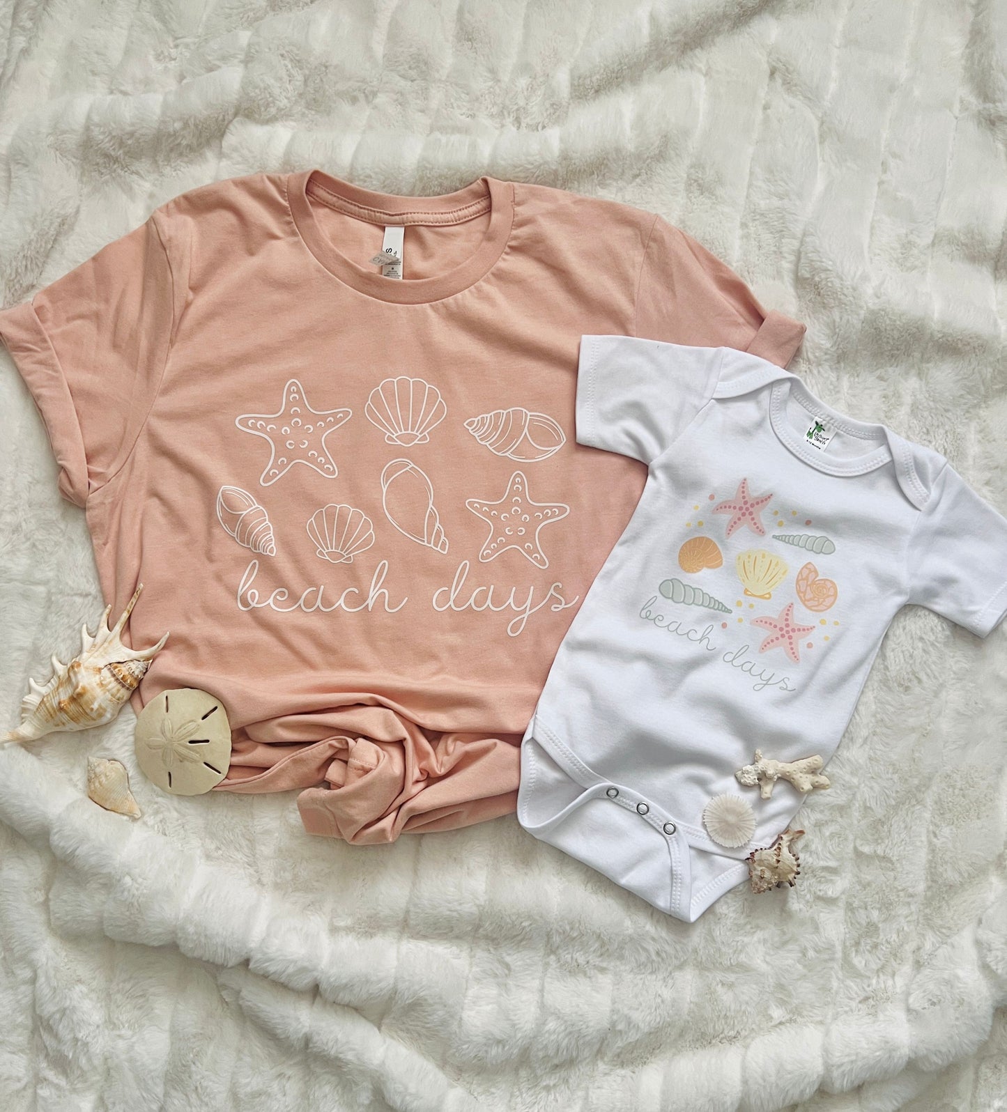 'Beach Days' baby girl bodysuit