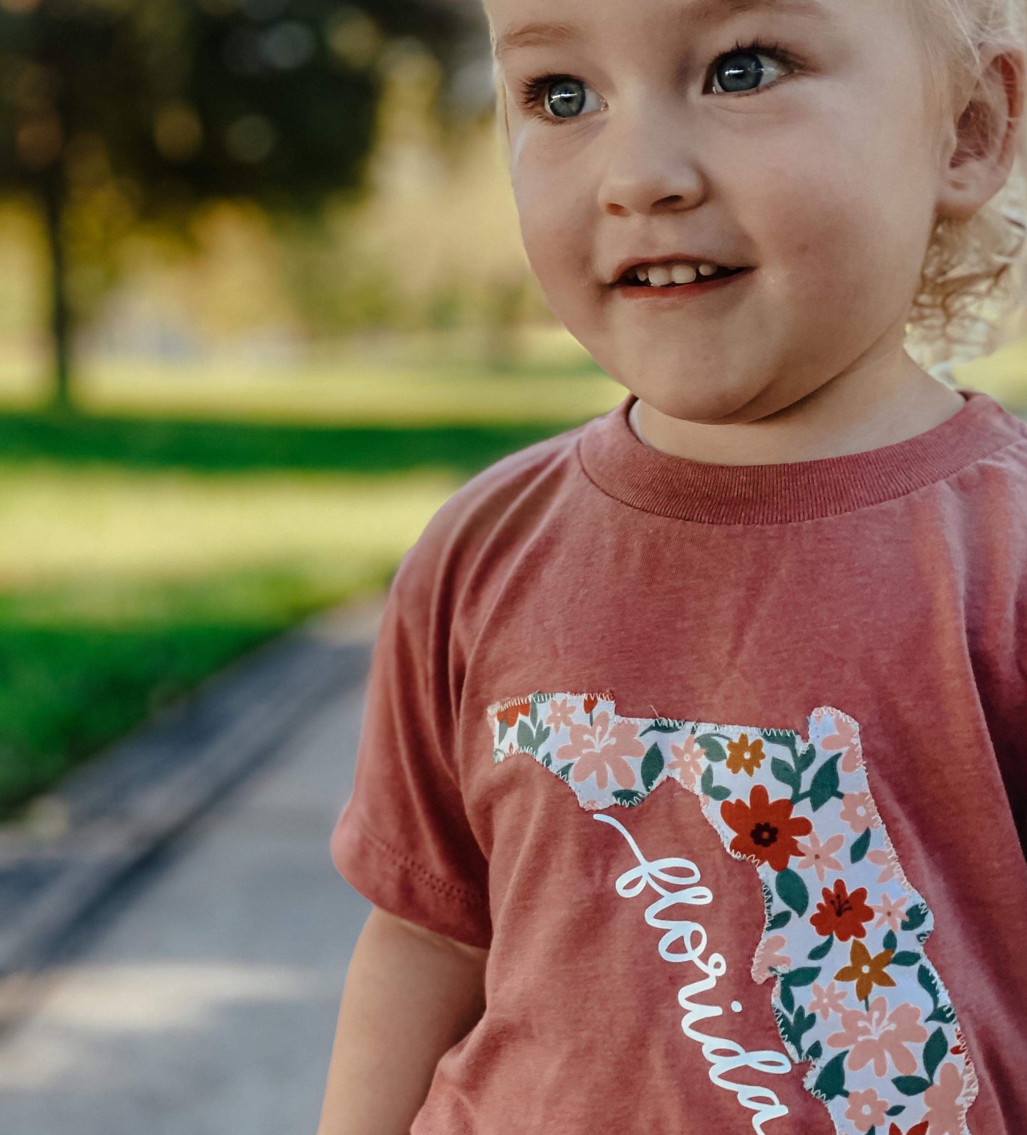 Florida floral tee for toddlers/girls