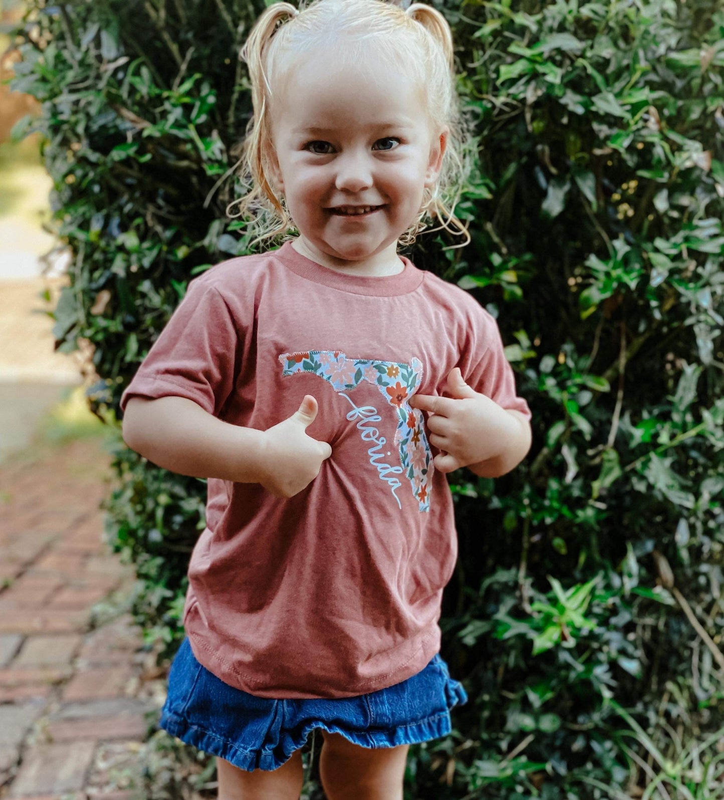 Florida floral tee for toddlers/girls