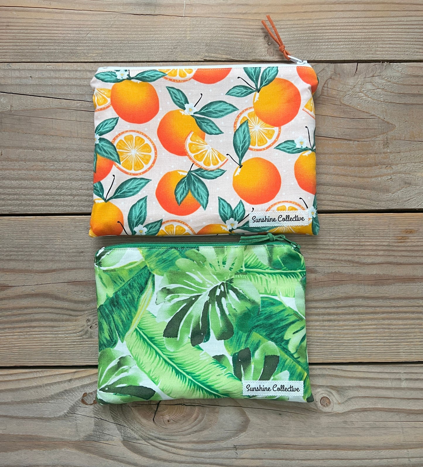 Waterproof lined zipper bag- choose your print