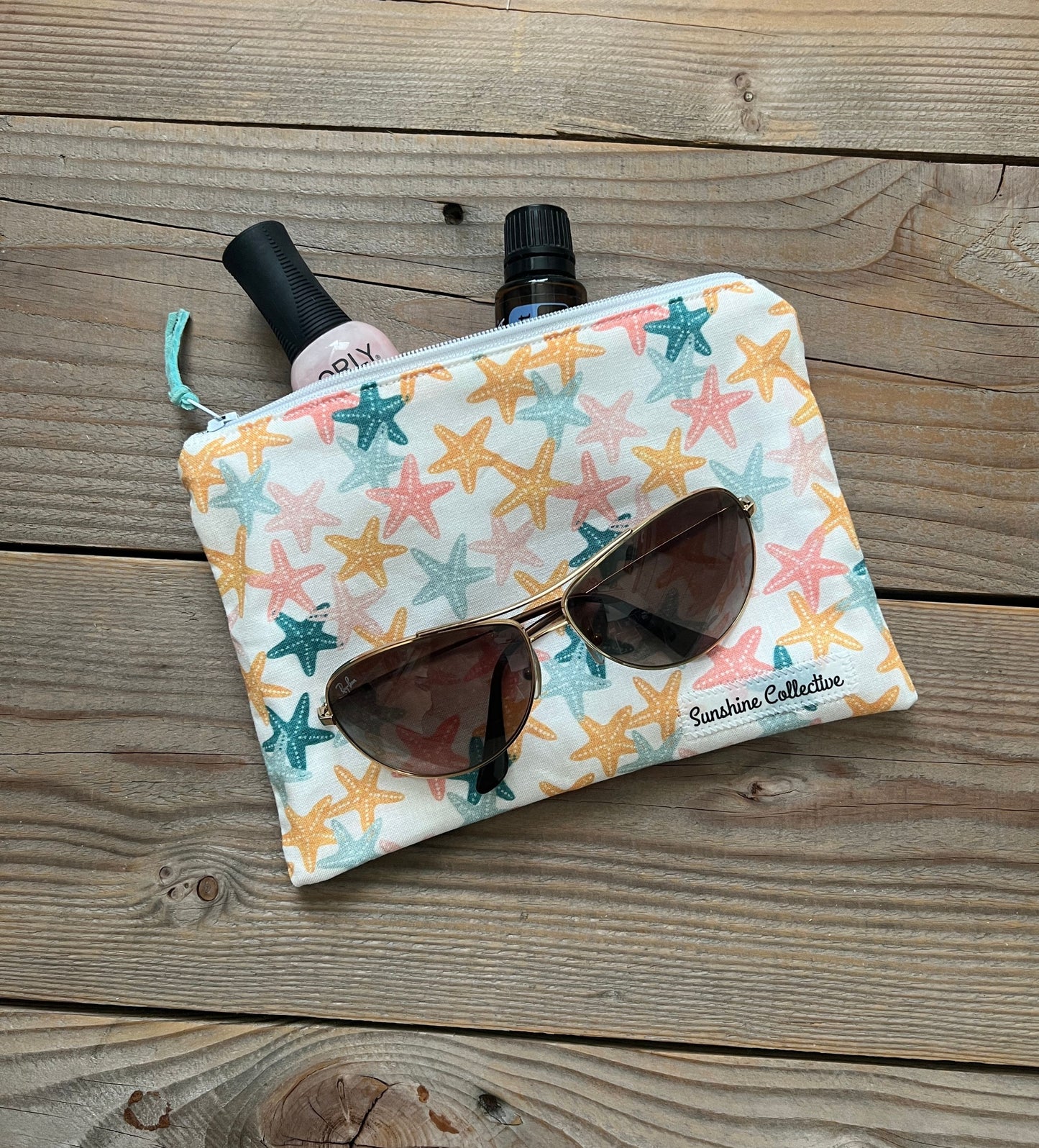 Waterproof lined zipper bag- choose your print