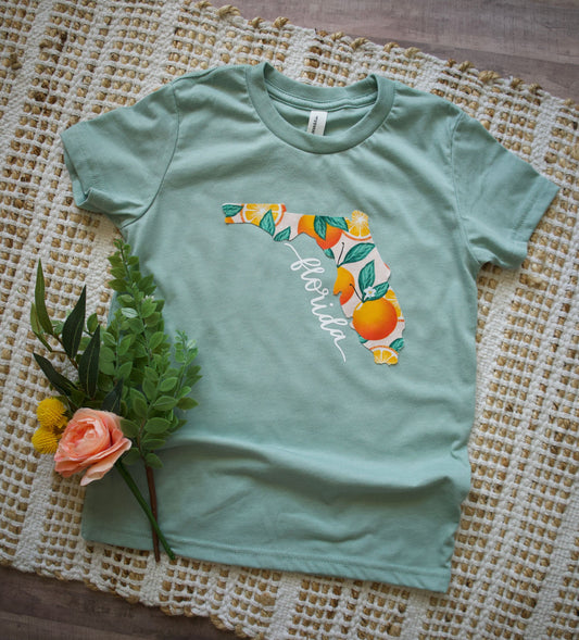 Florida orange blossom tee for toddler/girls