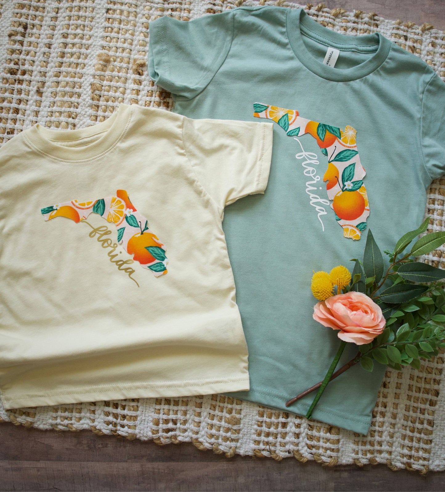 Florida orange blossom tee for toddler/girls