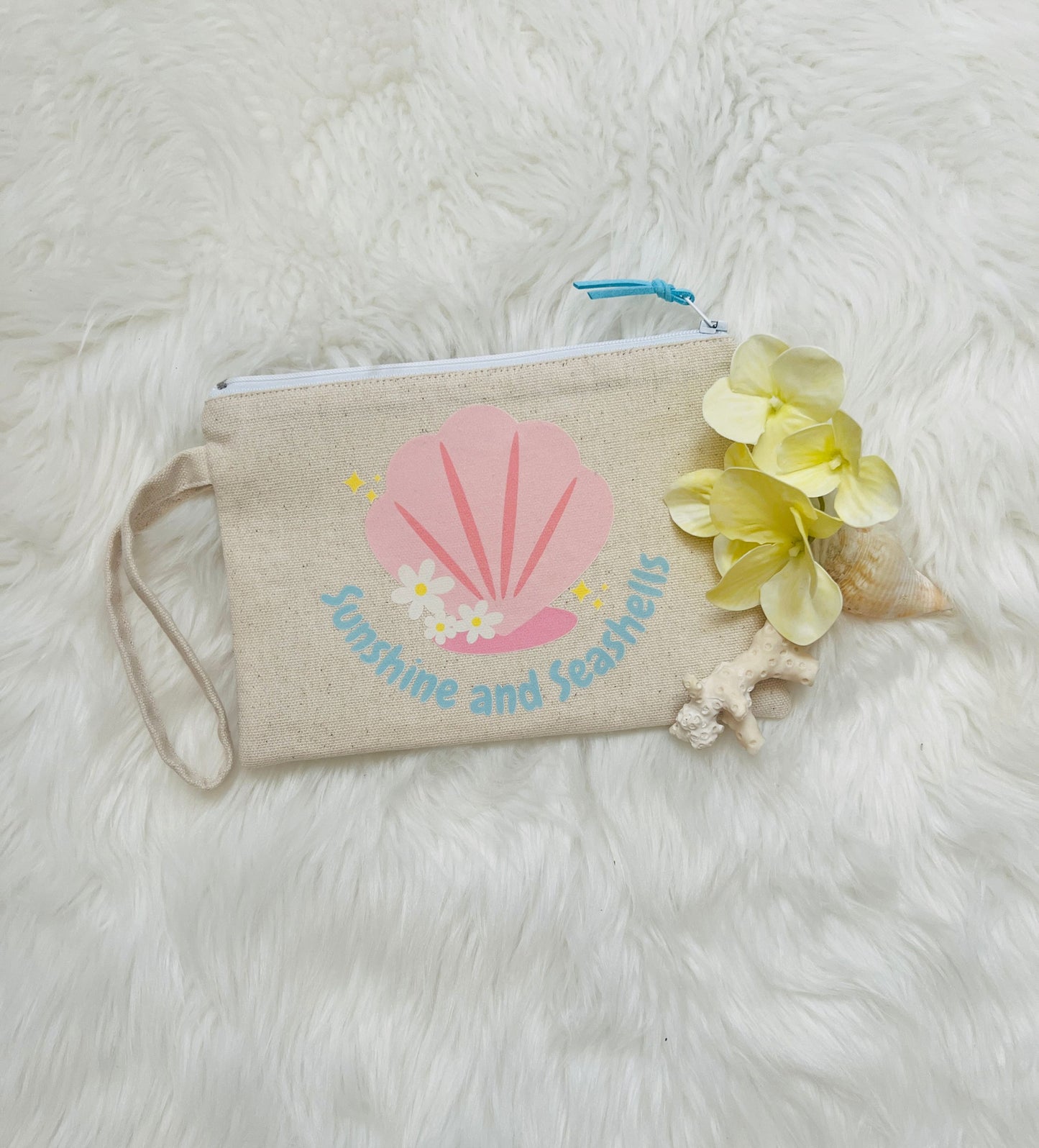 Sunshine and Seashells wristlet