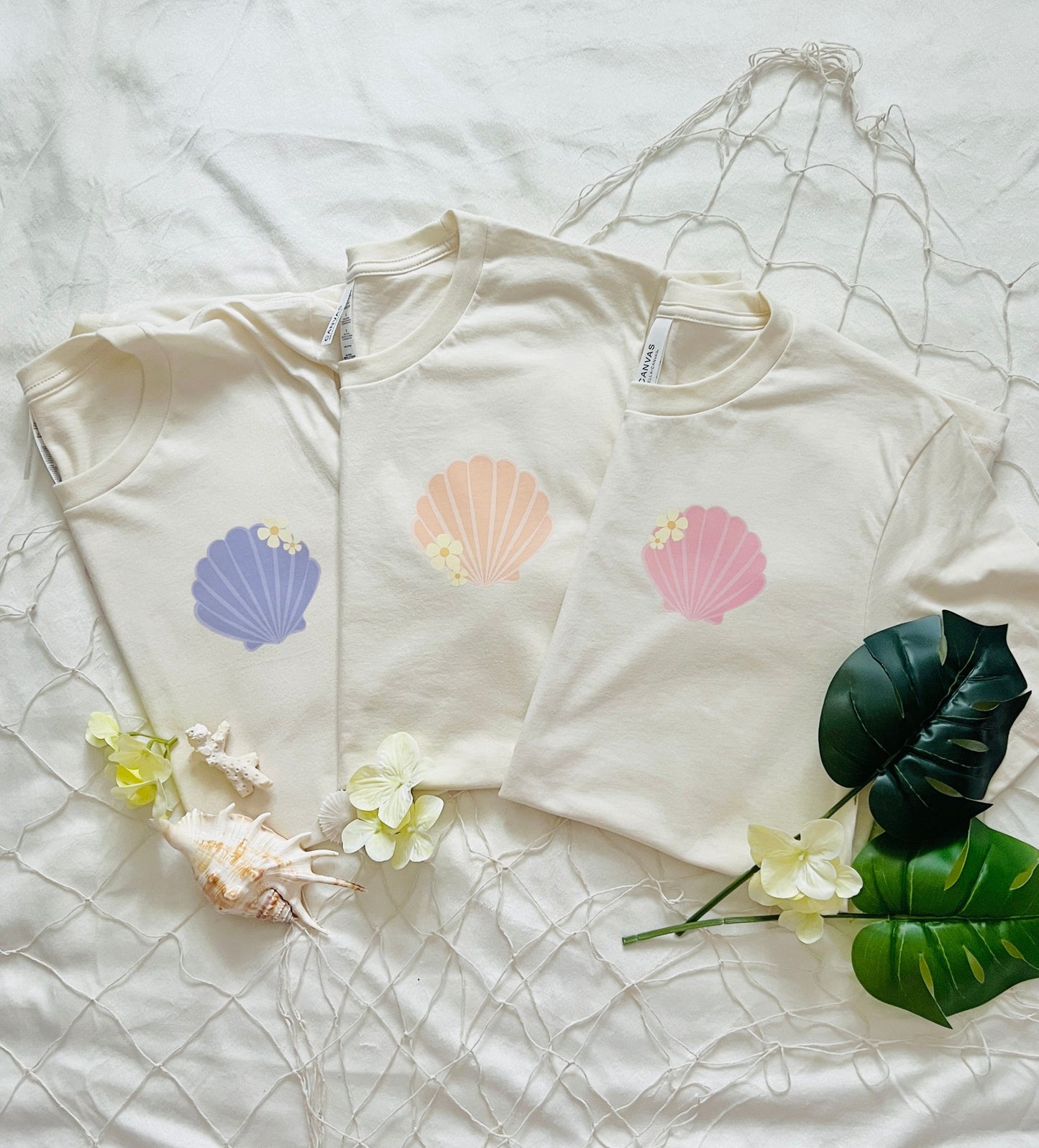 Cute matching seashell shirt