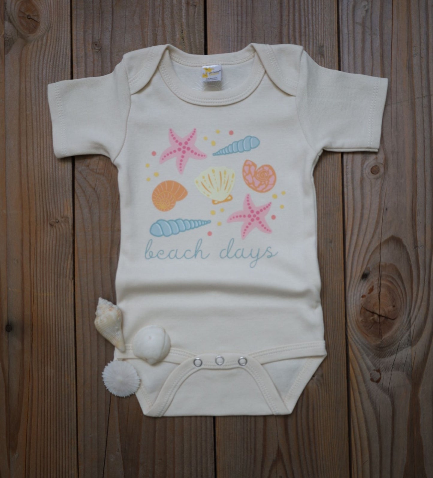 'Beach Days' baby girl bodysuit