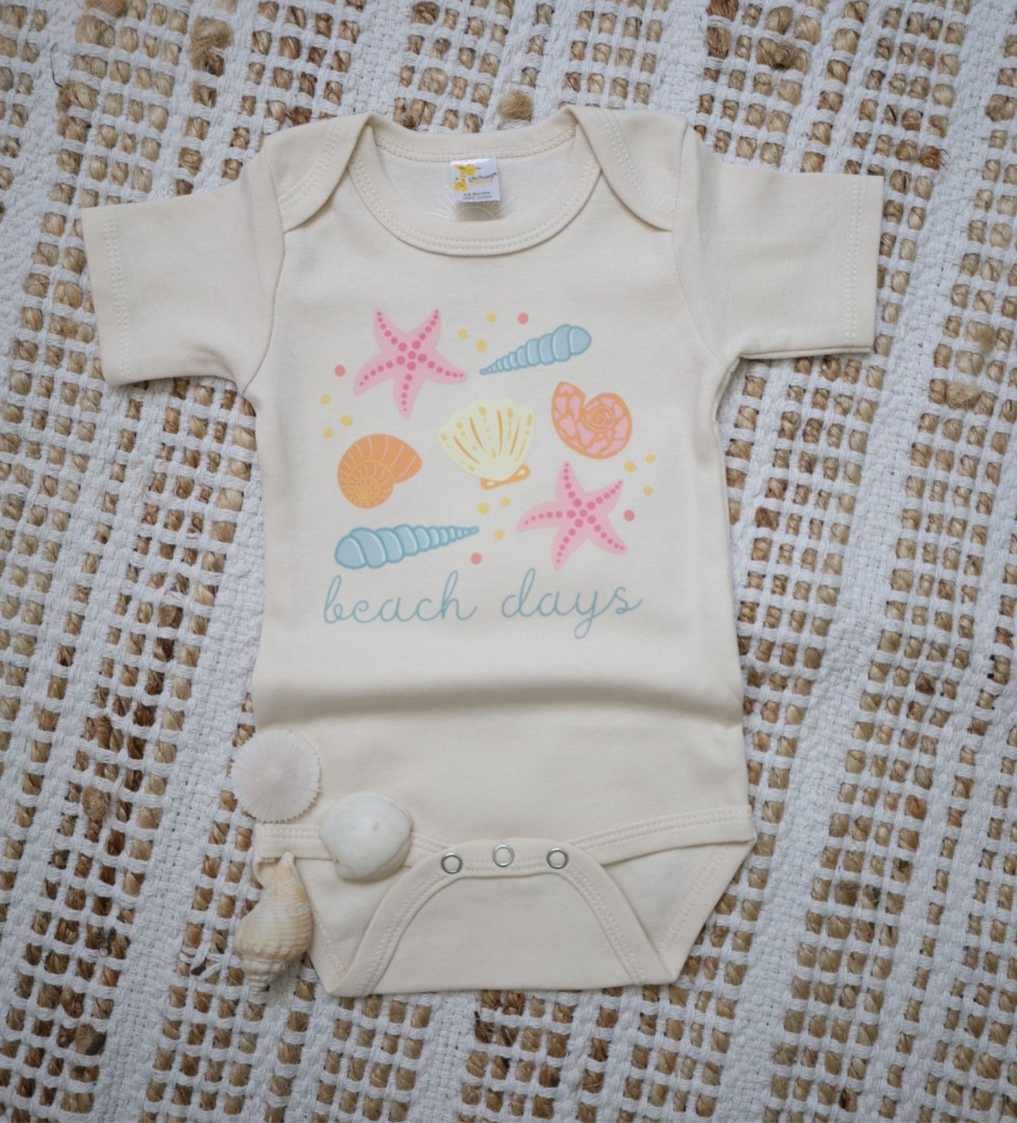 'Beach Days' baby girl bodysuit