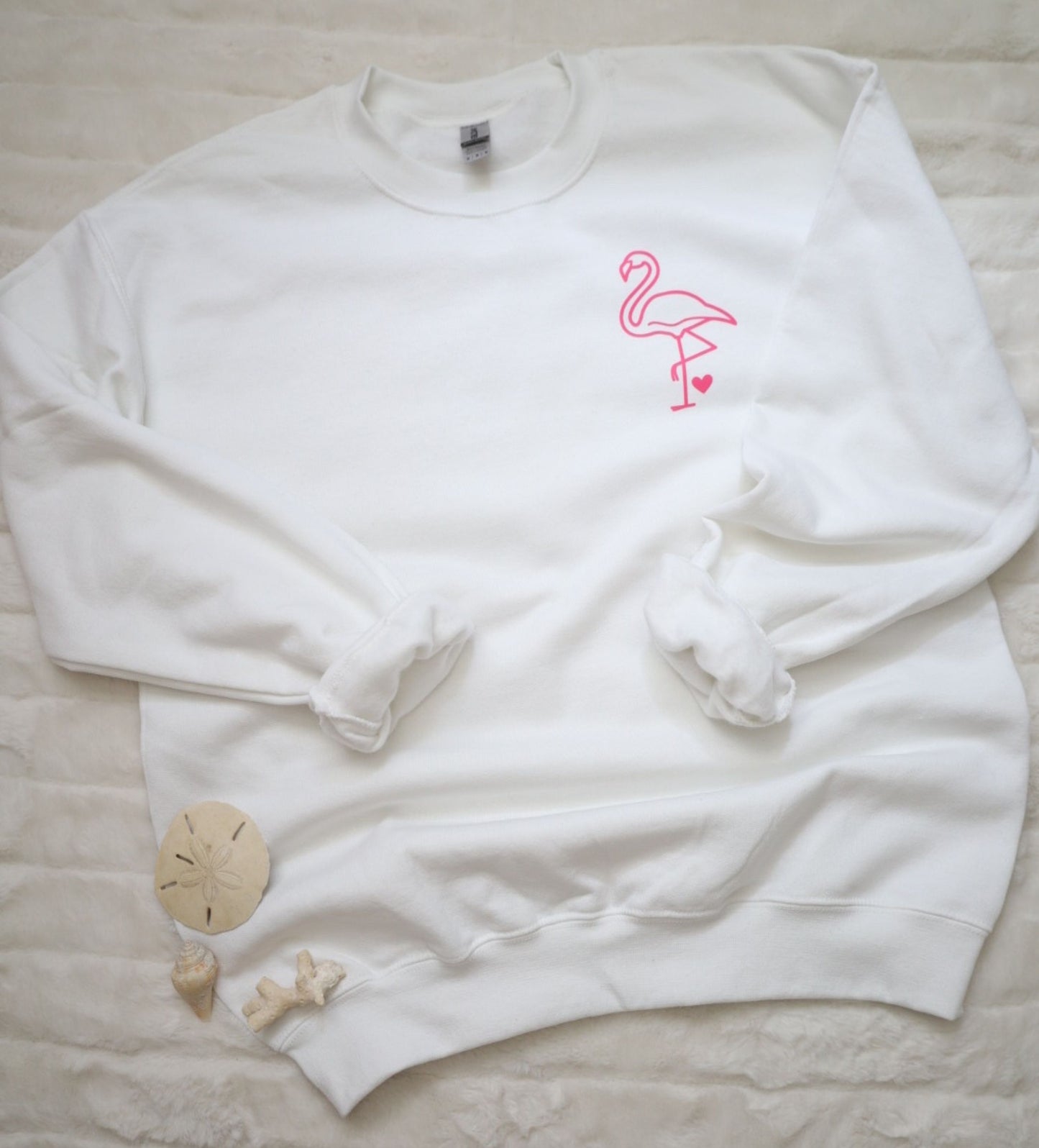 Pink flamingo crewneck sweatshirt