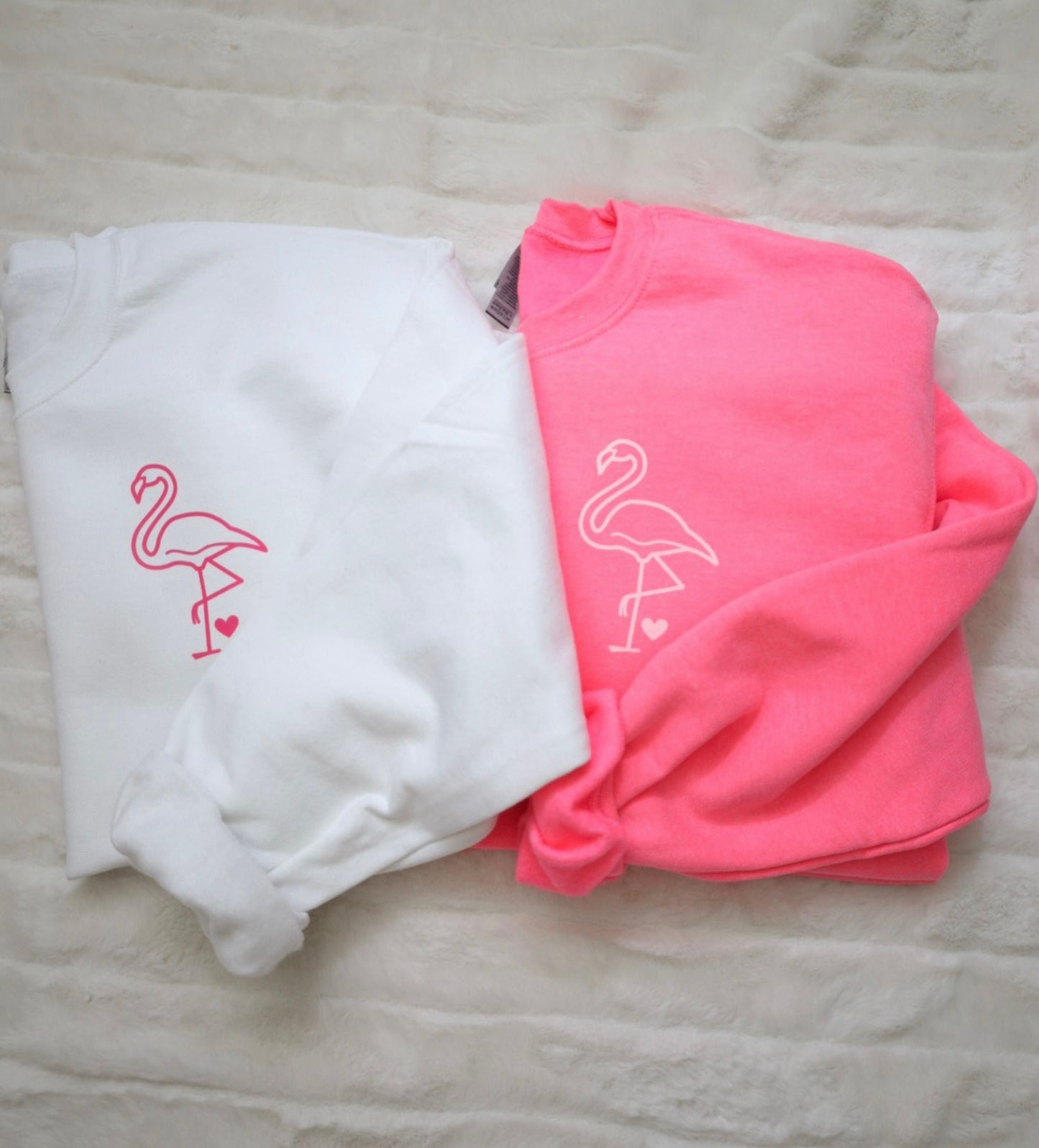 Pink flamingo crewneck sweatshirt