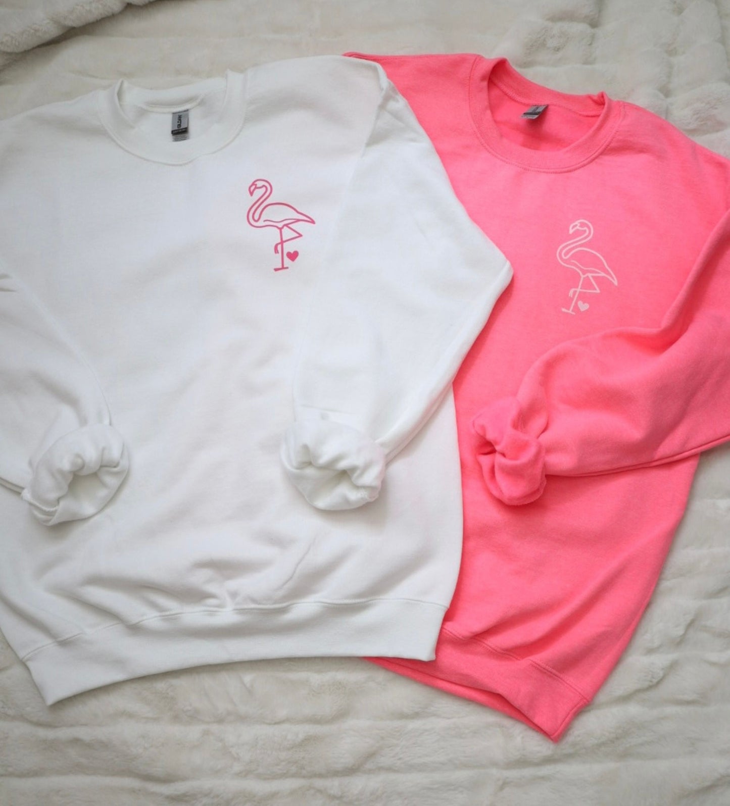 Pink flamingo crewneck sweatshirt