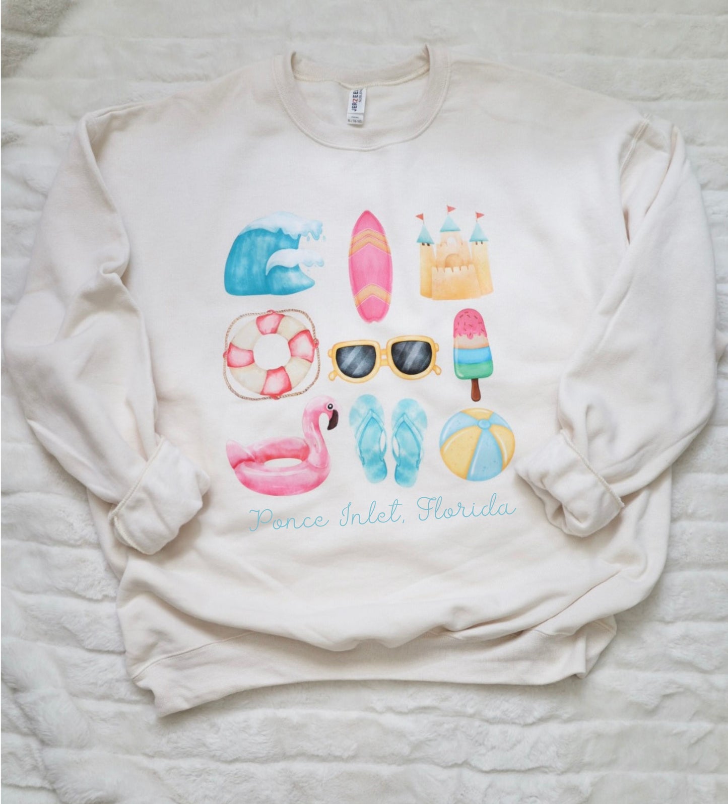 Beachy sweatshirt- personalize with your favorite beach city or state