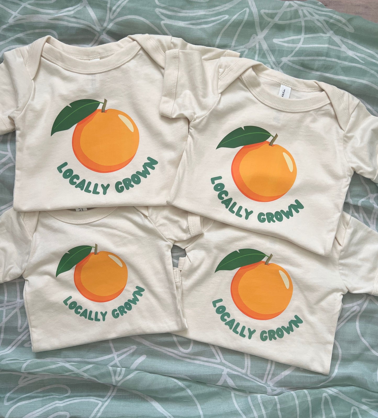 'Locally Grown' gender neutral baby bodysuit