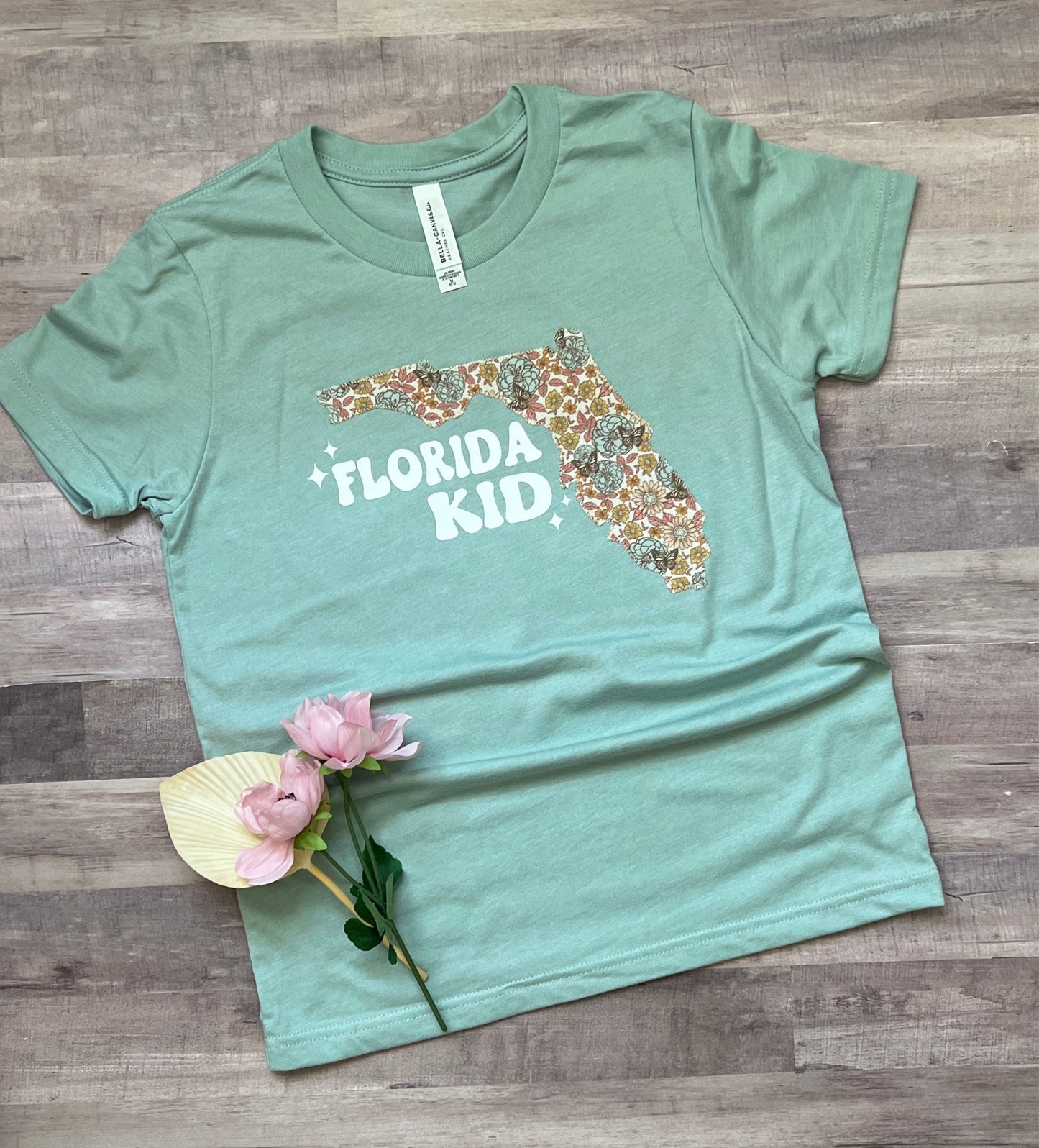 Girl's 'Florida Kid'  floral tee